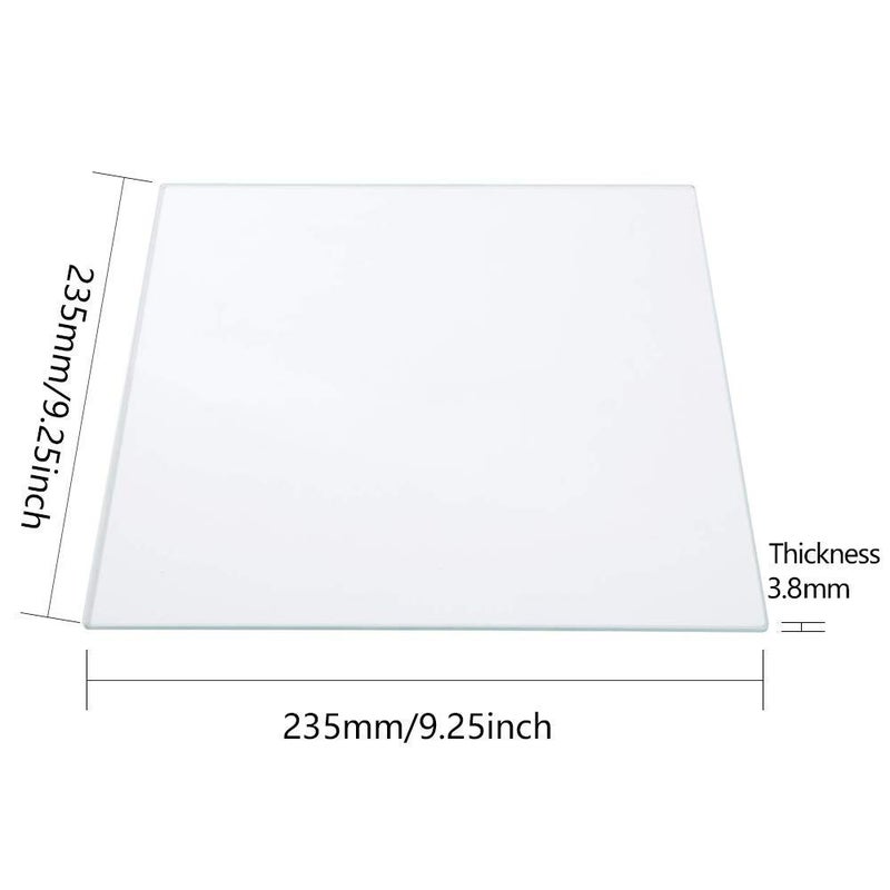 Sovol Glass Printer Bed 235x235x3.8mm Borosilicate Glass 3D Printer Glass Print Platforms for Ender 5 Ender 3 Ender 3 Pro Ender 3 V2 Ender 3 S1 Ender 3 S1 pro - Image 3